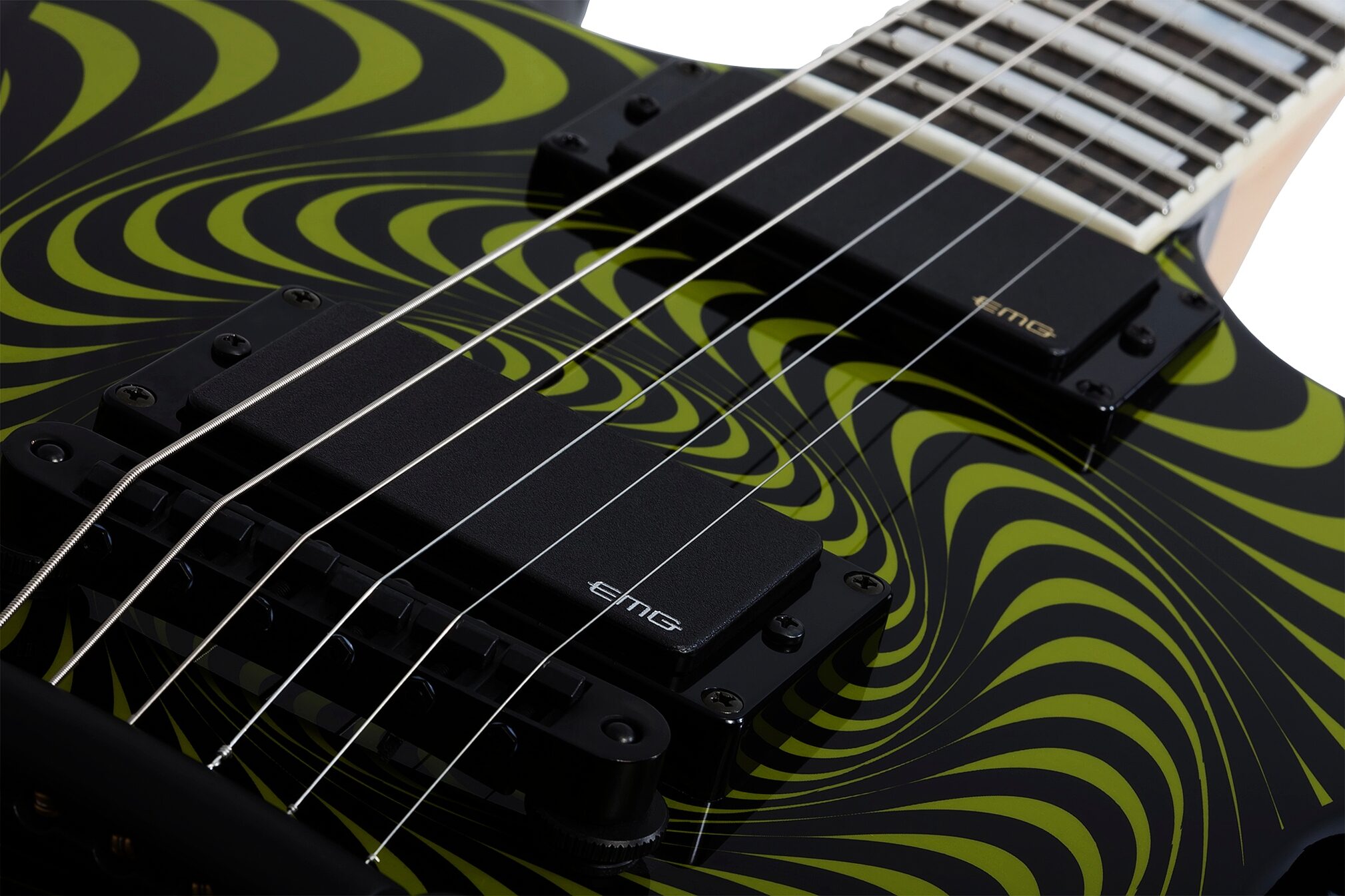 Wylde Audio Barbarian Rawtop Electric Guitar, Grimmest Green, Open Box (Very Good), Action Position Back