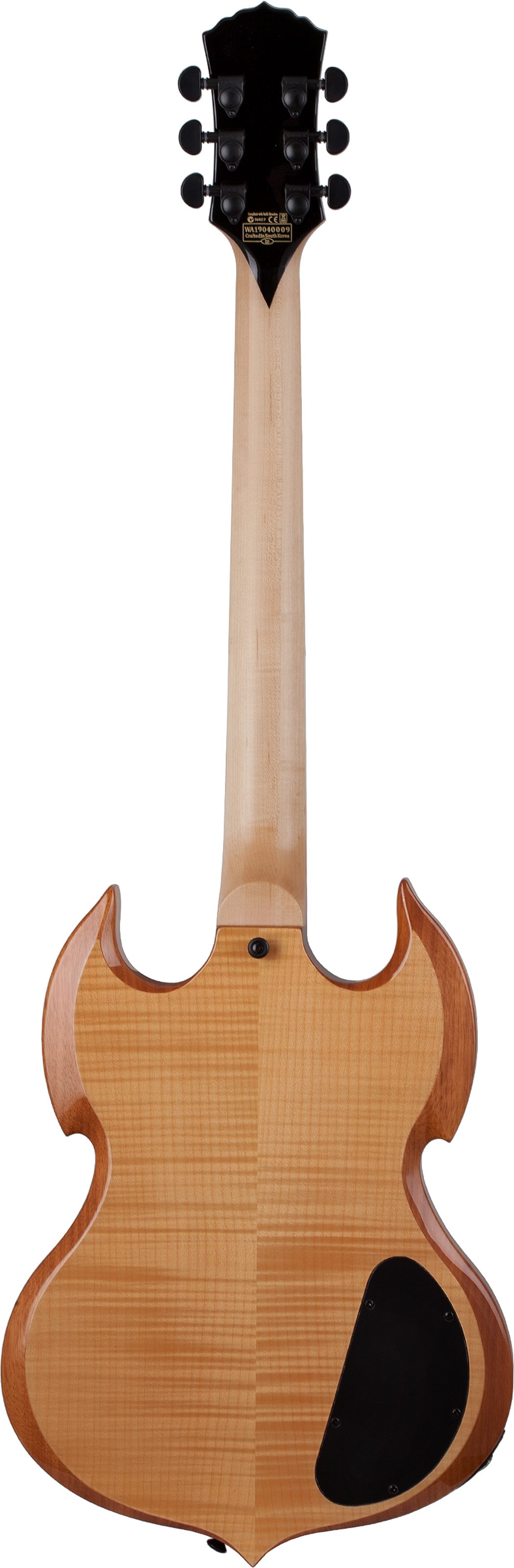 Wylde Audio Barbarian Rawtop Electric Guitar, Left-Handed, Action Position Back
