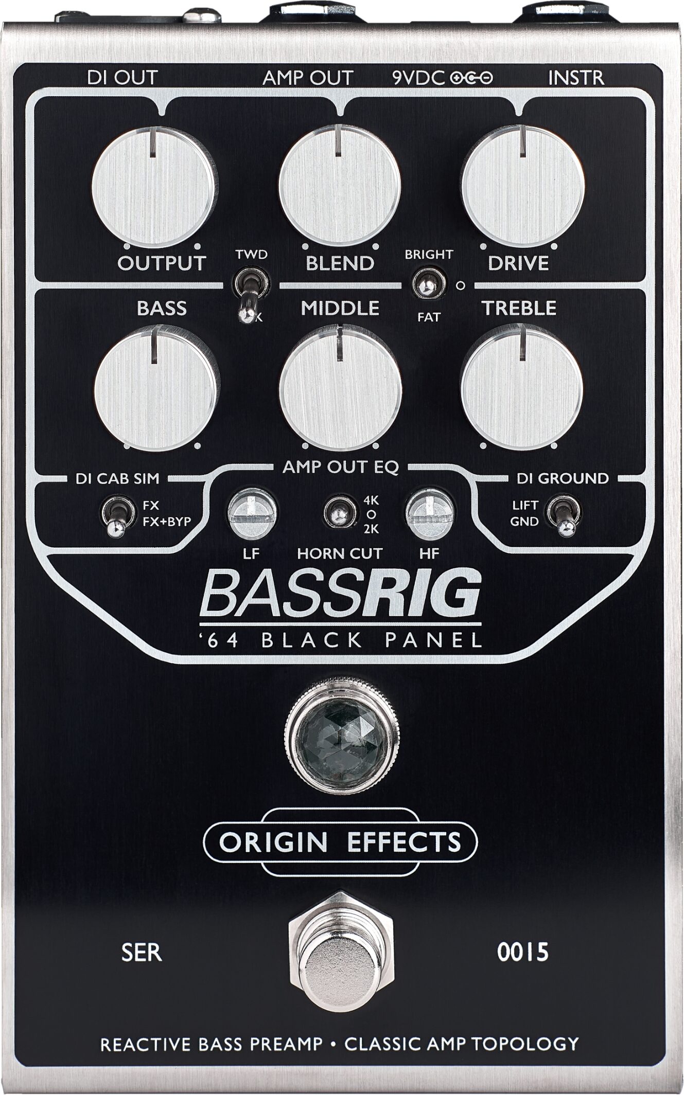 Origin Effects BassRIG '64 Black Panel Preamp and Overdrive Pedal