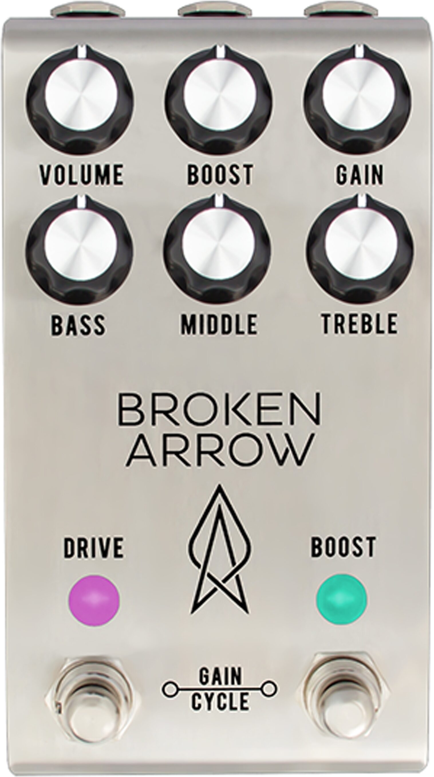 Jackson Audio Broken Arrow Overdrive Pedal, Action Position Back