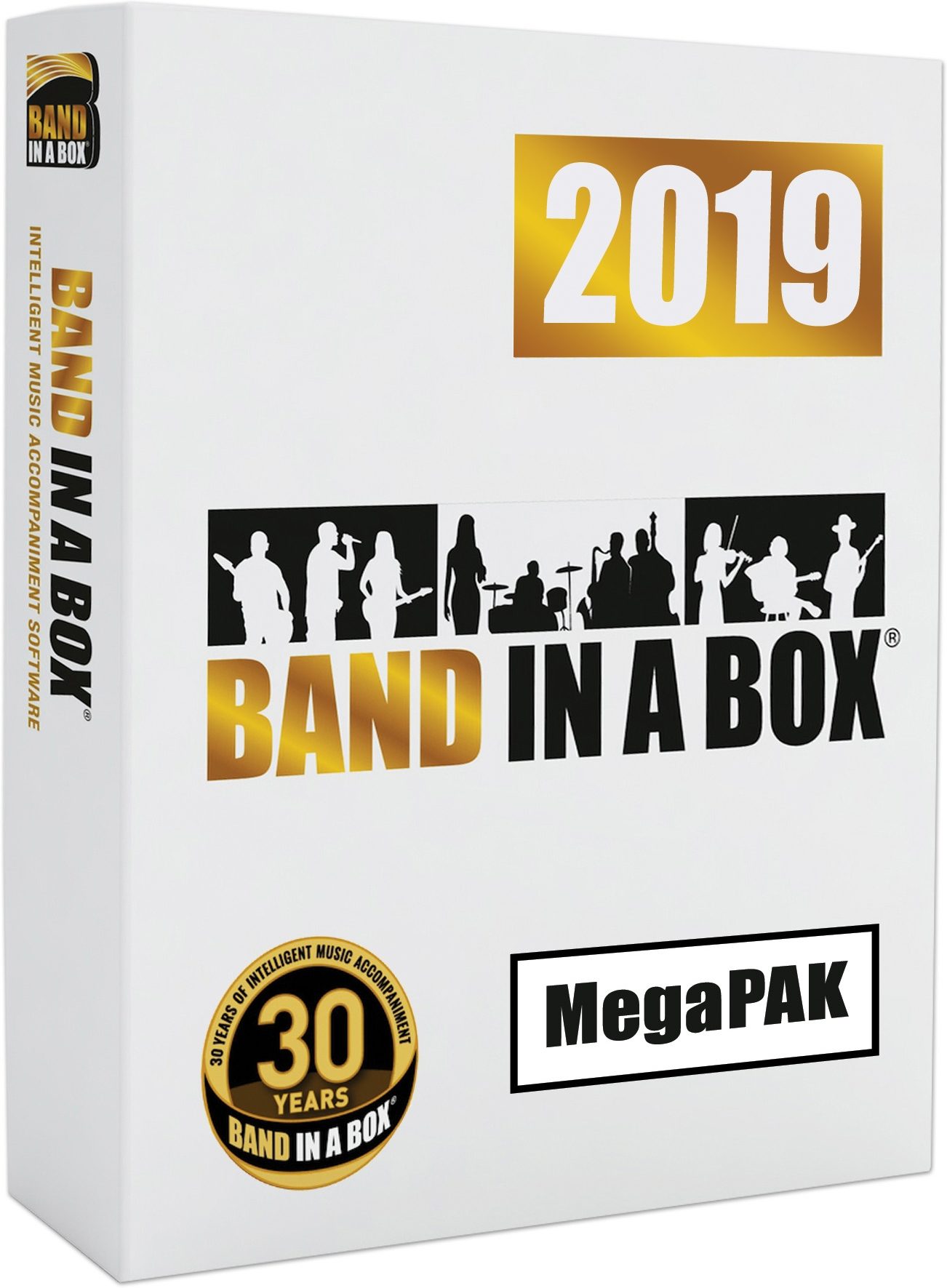 PG Music Band-in-a-Box 2019 MegaPAK (Windows), Boxshot Front