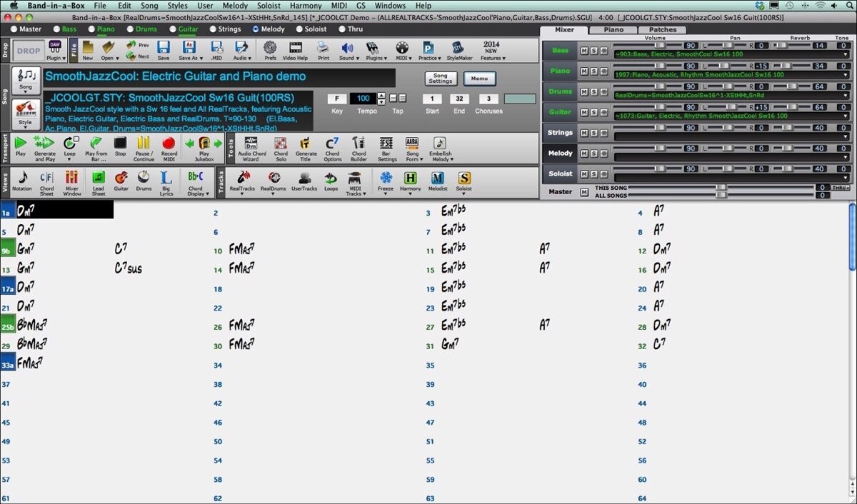 PG Music Band-in-a-Box 2017 Pro Software (Mac OS), Alt