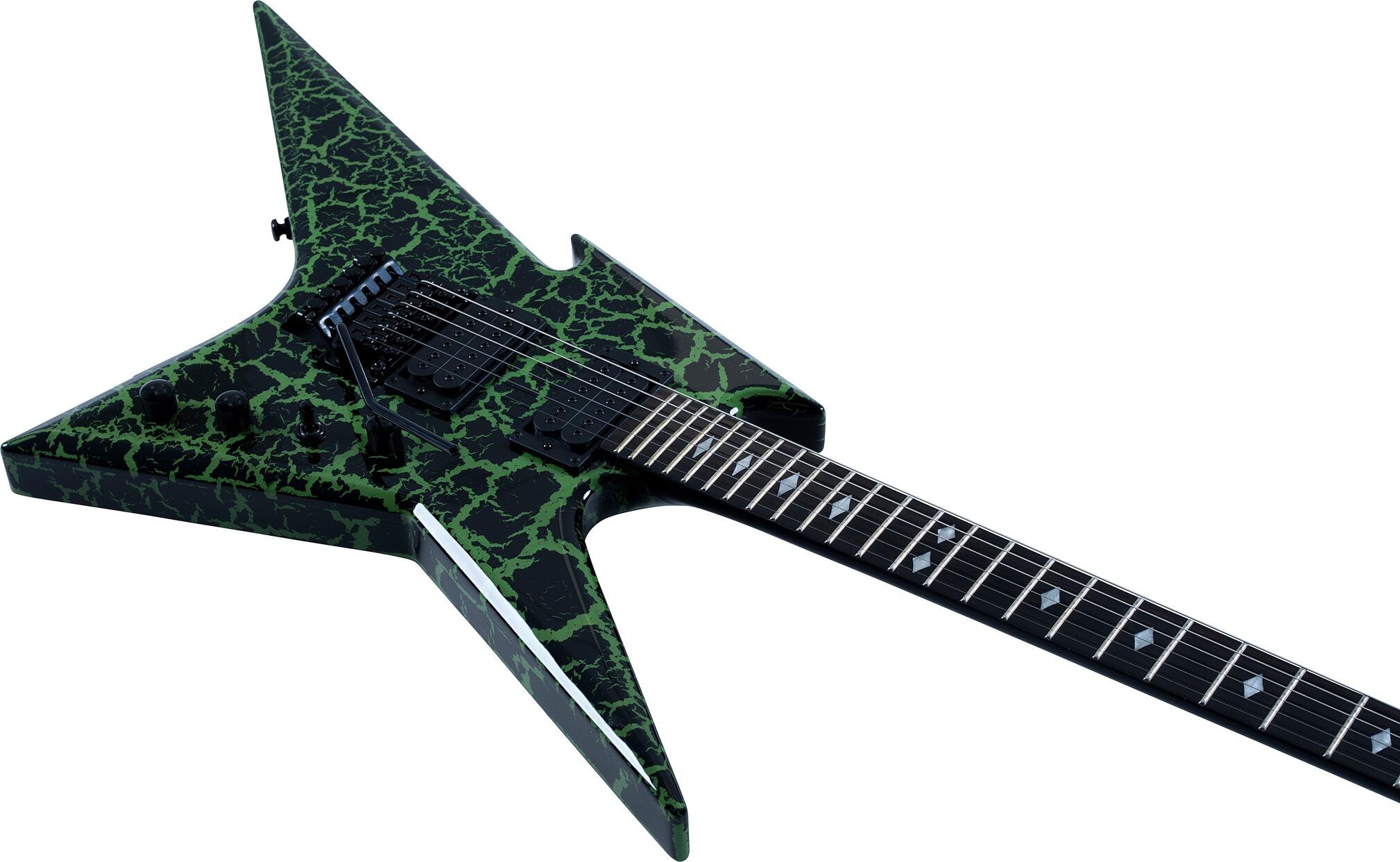 B.C. Rich Ironbird MK1 Legacy FR Electric Guitar, Green Crackle, Action Position Back