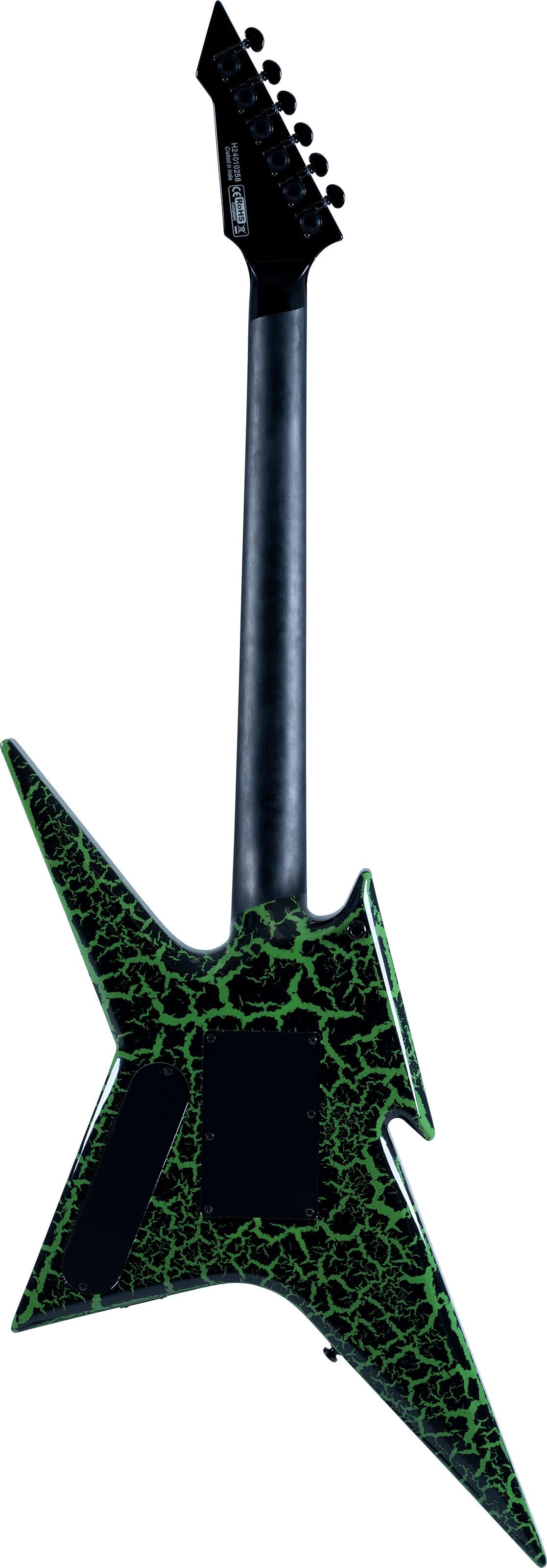 B.C. Rich Ironbird MK1 Legacy FR Electric Guitar, Green Crackle, Action Position Back