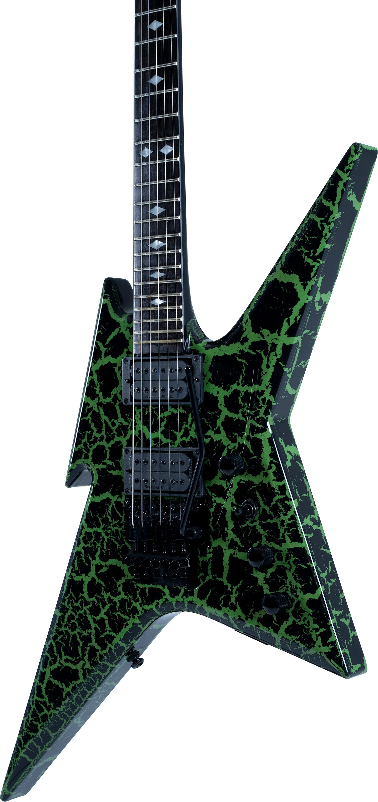 B.C. Rich Ironbird MK1 Legacy FR Electric Guitar, Green Crackle, Action Position Back