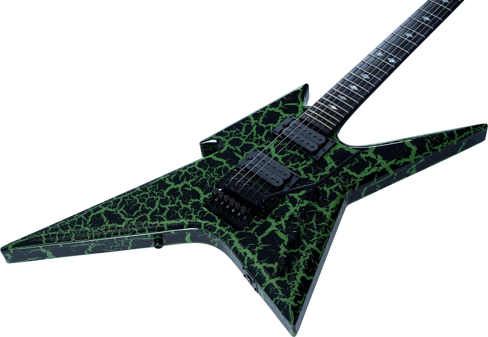 B.C. Rich Ironbird MK1 Legacy FR Electric Guitar, Green Crackle, Action Position Back