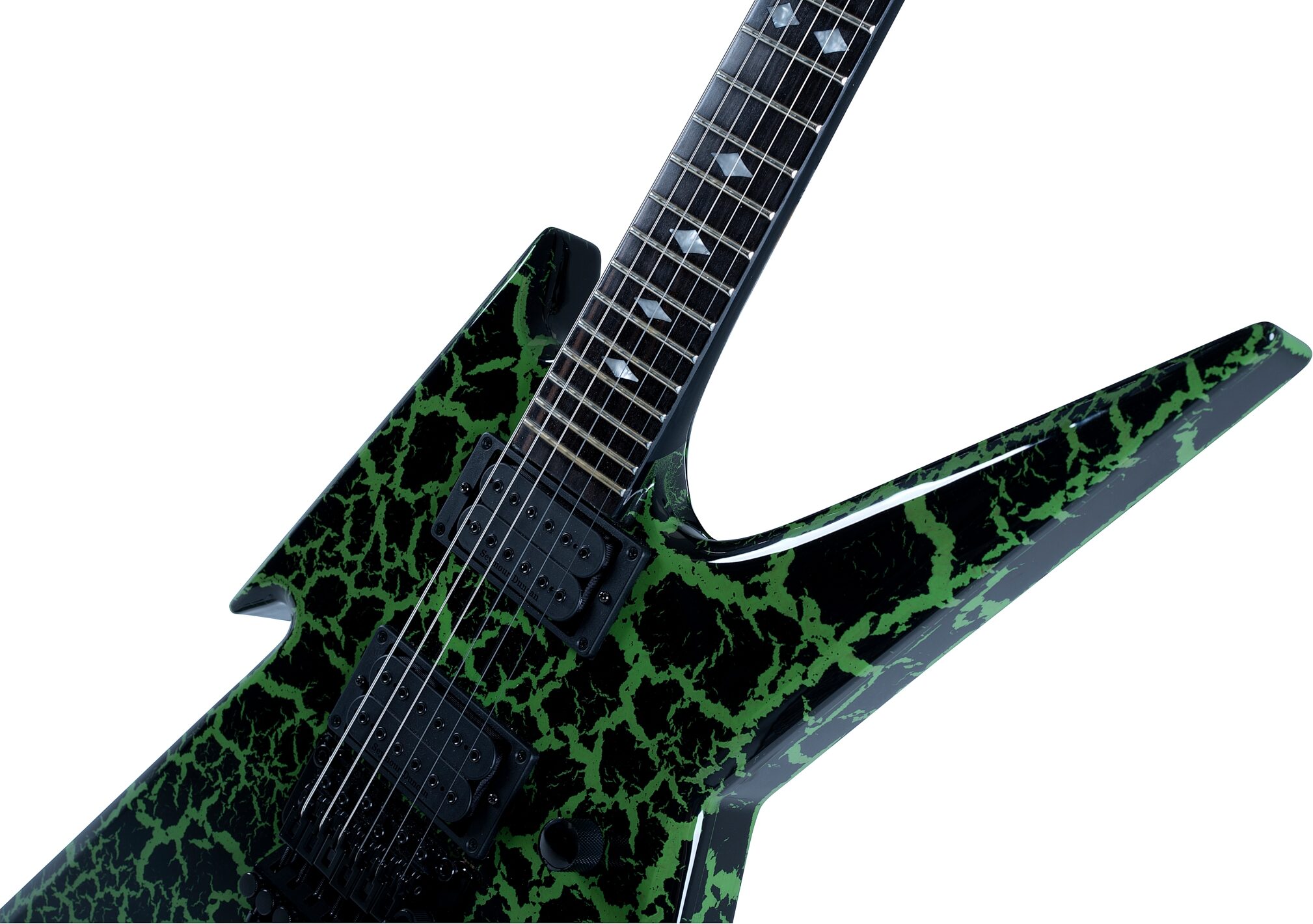 B.C. Rich Ironbird MK1 Legacy FR Electric Guitar, Green Crackle, Action Position Back