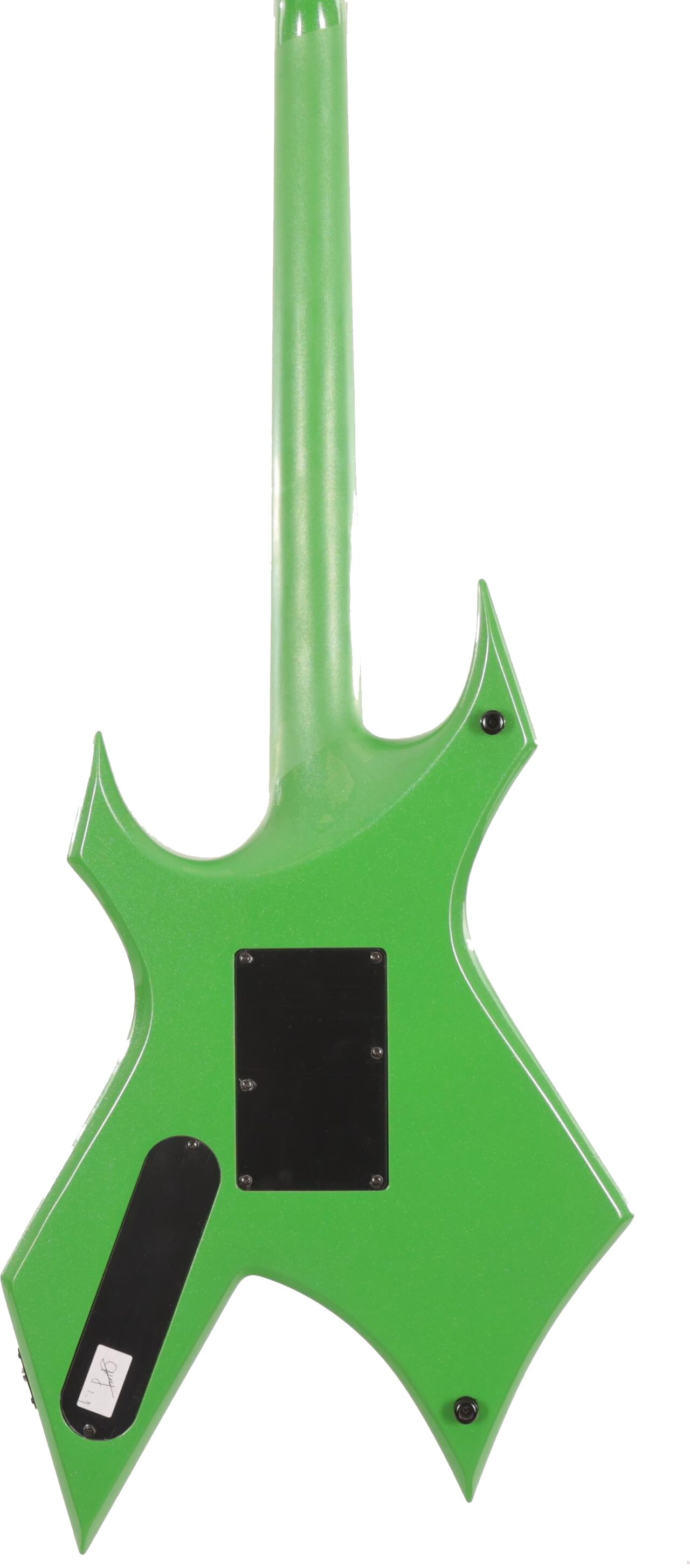 B.C. Rich Warlock Legacy Floyd Rose Electric Guitar, Green Pearl, Action Position Back
