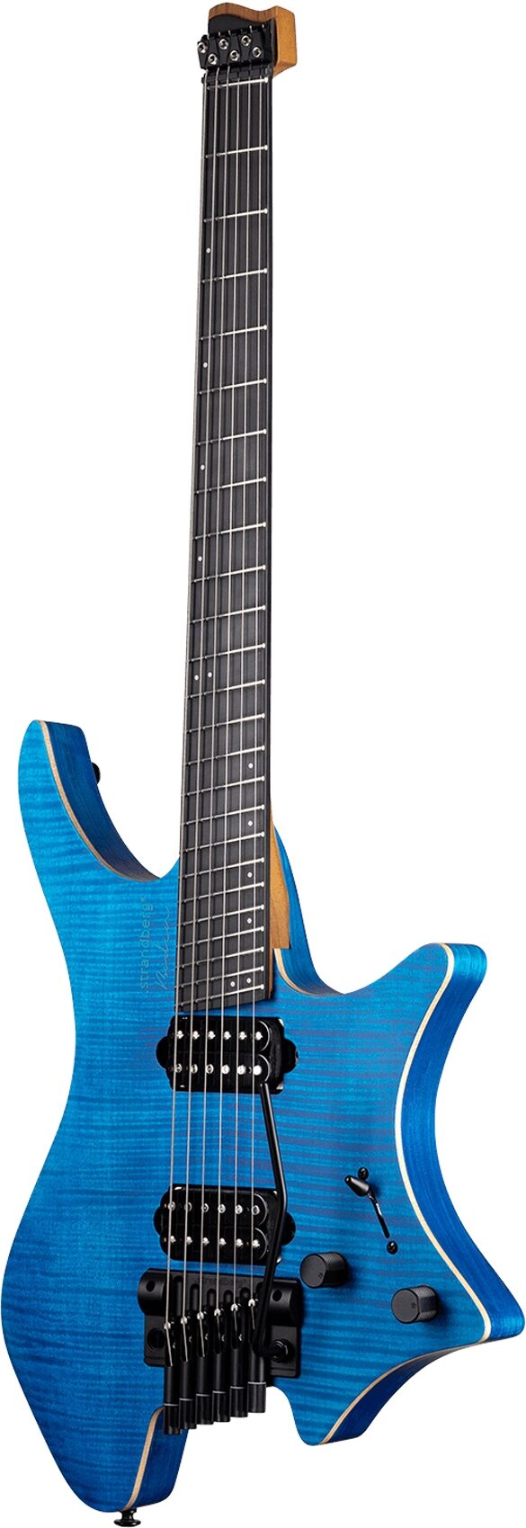 Strandberg Boden Prog NX 6 Electric Guitar (with Gig Bag), Deep Blue, Action Position Back