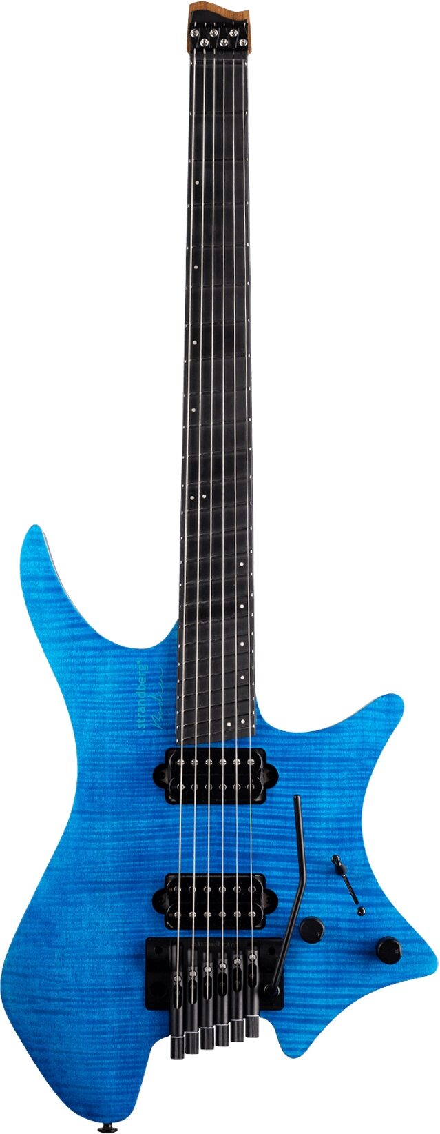 Strandberg Boden Prog NX 6 Electric Guitar (with Gig Bag), Deep Blue, Action Position Back