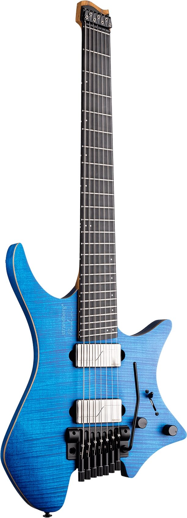 Strandberg Boden Prog NX 7 Electric Guitar, 7-String (with Gig Bag), Deep Blue, Action Position Back