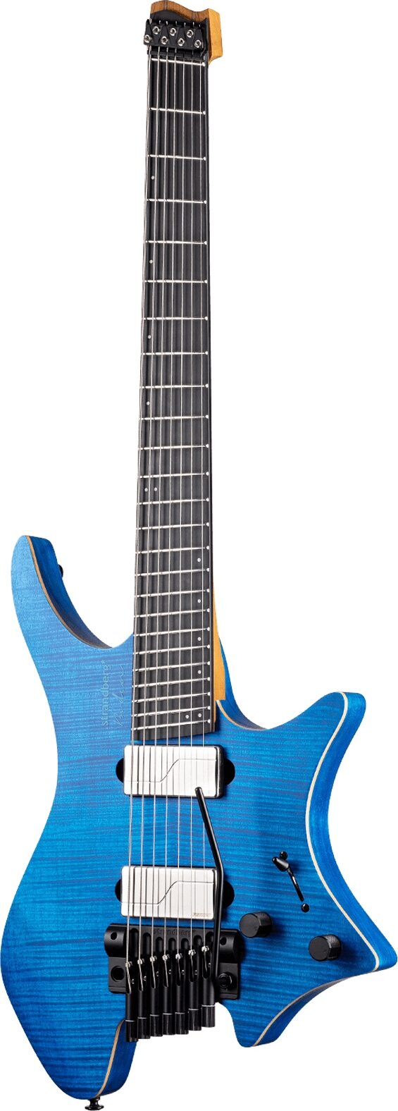 Strandberg Boden Prog NX 7 Electric Guitar, 7-String (with Gig Bag), Deep Blue, Action Position Back