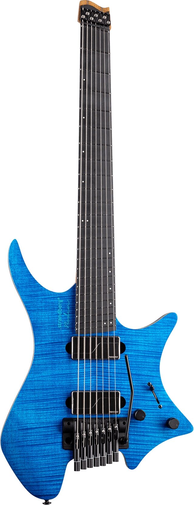 Strandberg Boden Prog NX 7 Electric Guitar, 7-String (with Gig Bag), Deep Blue, Action Position Back