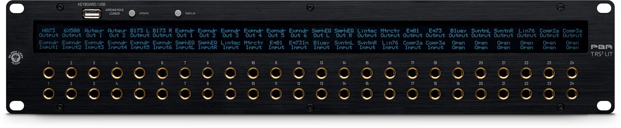Black Lion Audio PBR TRS3-LIT 48-Point LED Patchbay, New, Action Position Back