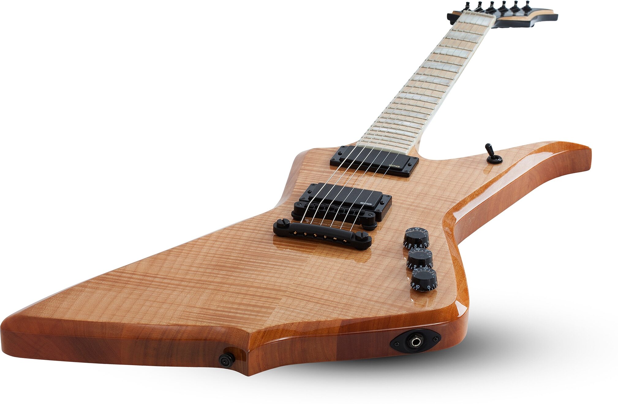 Wylde Audio Blood Eagle Raw Top Electric Guitar, Action Position Back