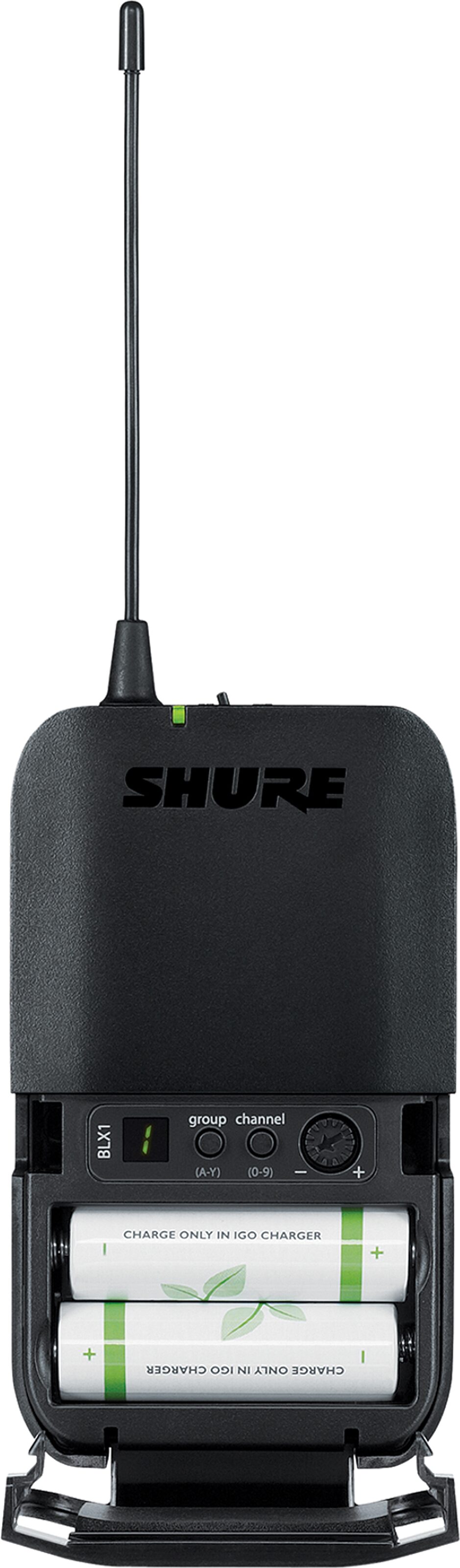 Shure BLX14 Wireless Guitar System, Band H9 (512-542 MHz), Bodypack