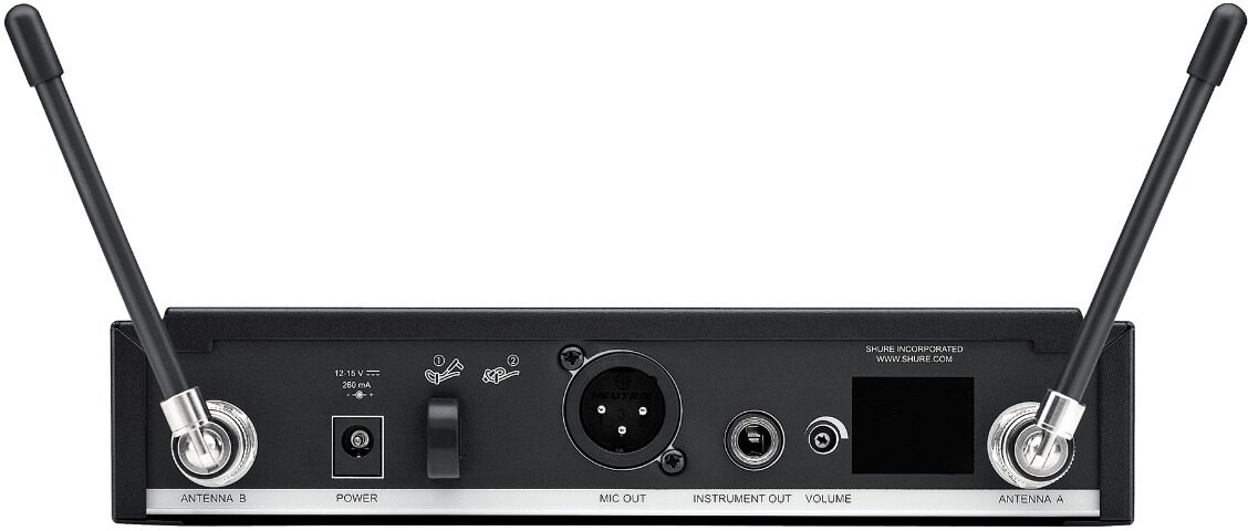 Shure BLX24R/SM58 Handheld Wireless SM58 Microphone System, Band J11 (596-616 MHz), Detail Side