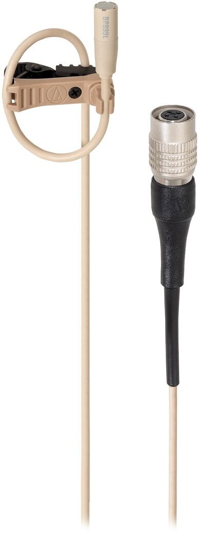 Audio-Technica BP899 Subminiature Omnidirectional Condenser Lavalier Microphone, Beige, USED, Open Box (Very Good), Main