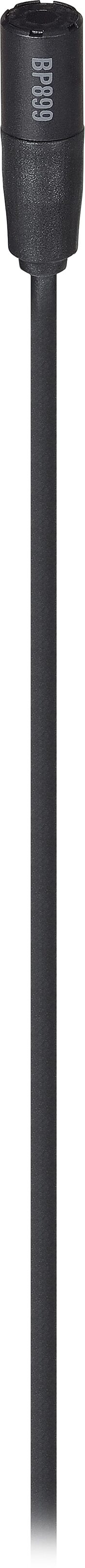 Audio-Technica BP899 Subminiature Omnidirectional Condenser Lavalier Microphone, Black, Unterminated, Action Position Back
