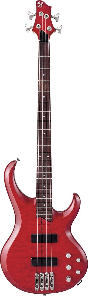 Ibanez BTB400QM Electric Bass Guitar (Transparent Red) | zZounds