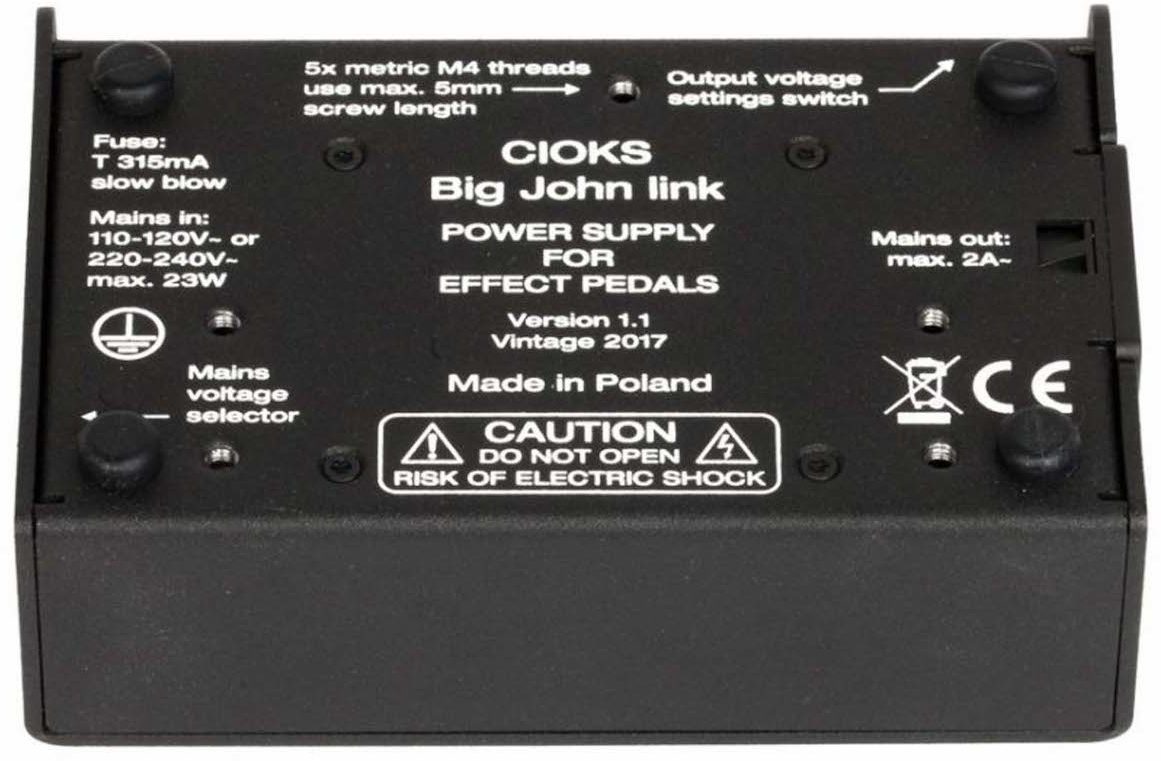 Cioks Big John Link Pedal Power Supply, Bottom