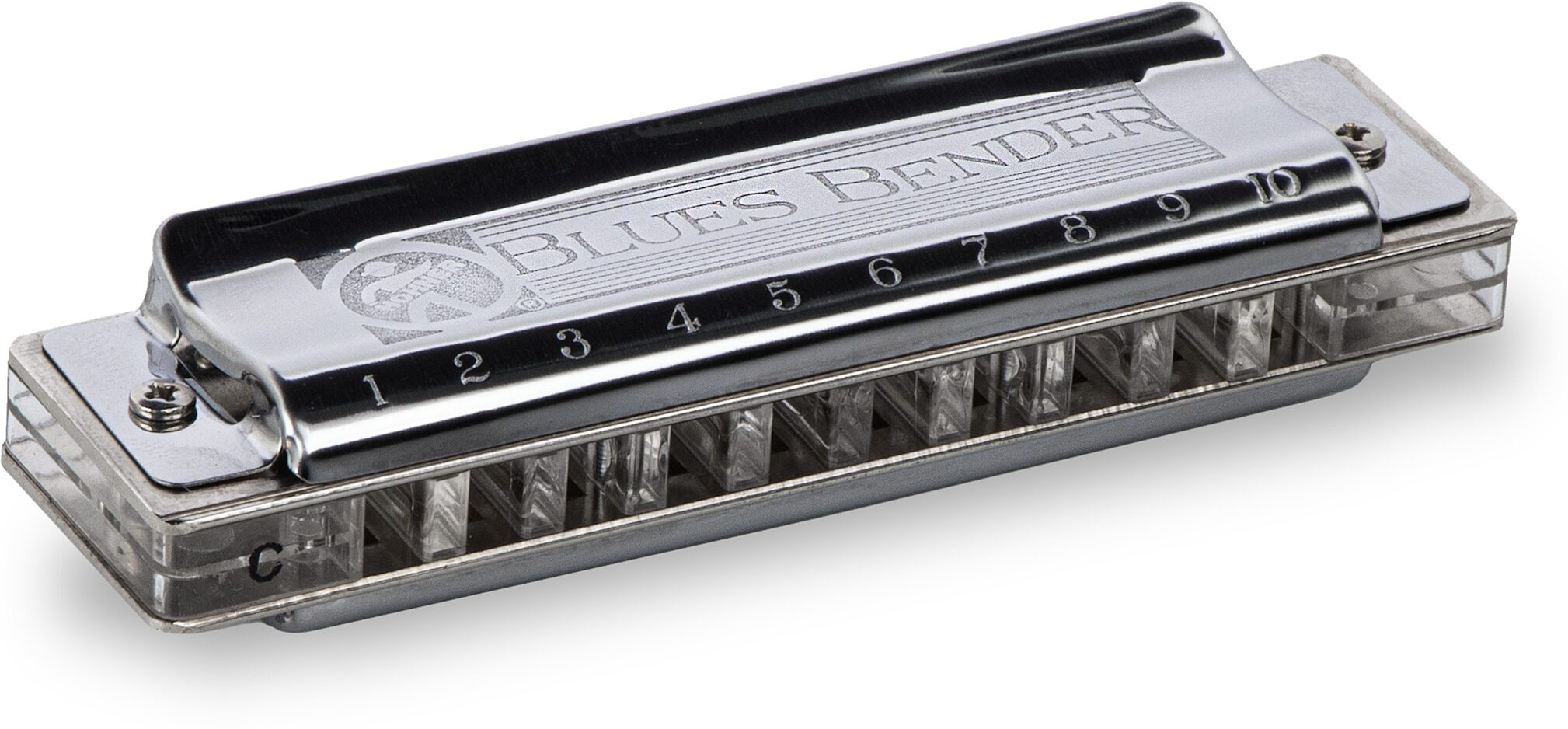Hohner Blues Bender Harmonica, Key of Bb, Action Position Side
