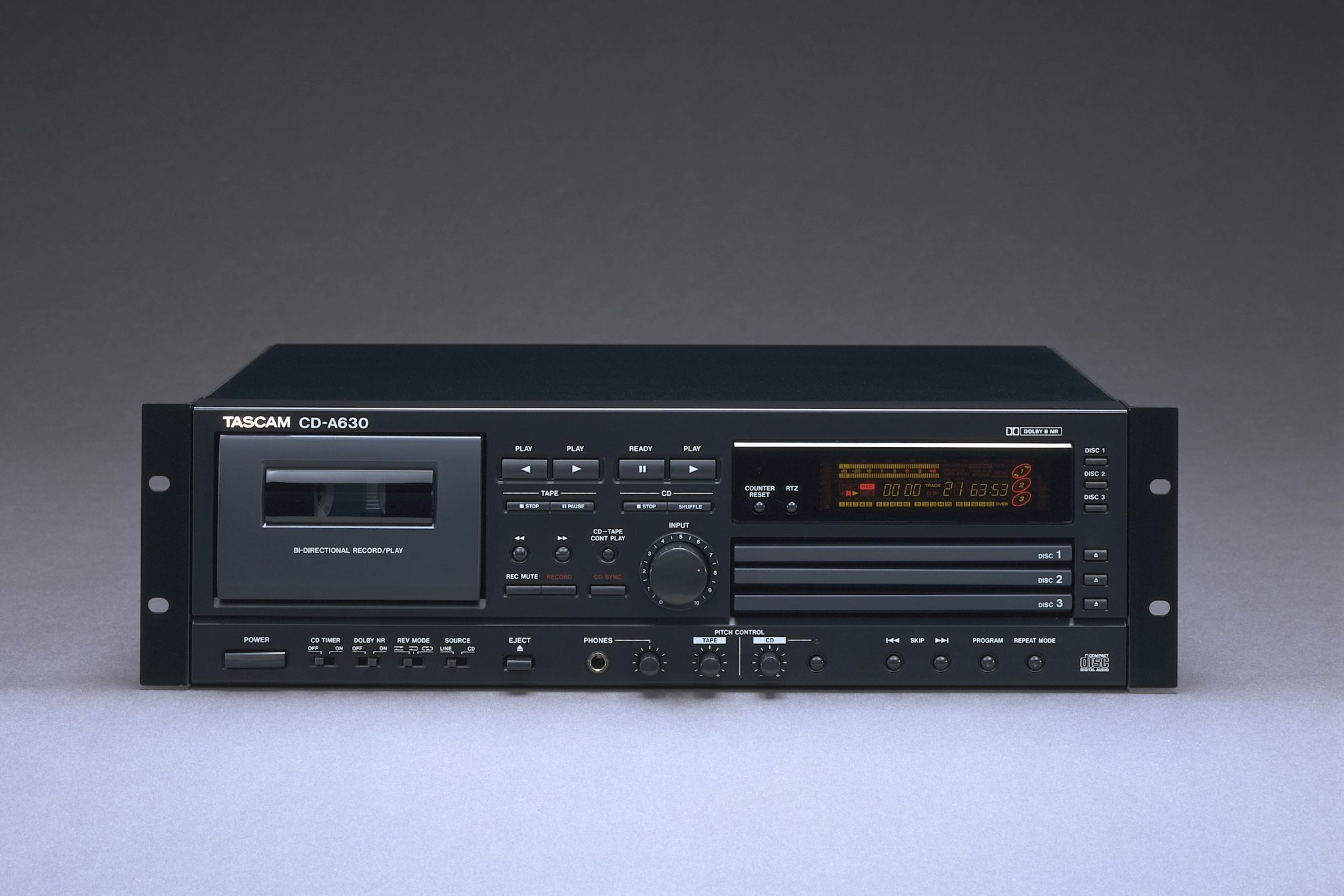 TASCAM CDA630 Combo 3xCD Player with Cassette, Main