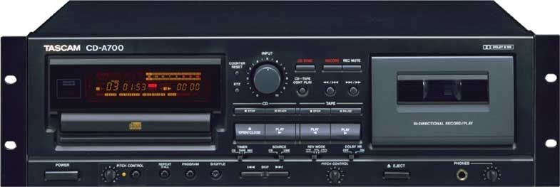 TASCAM CDA700 Balanced CD/Cassette with SPDIF, Main