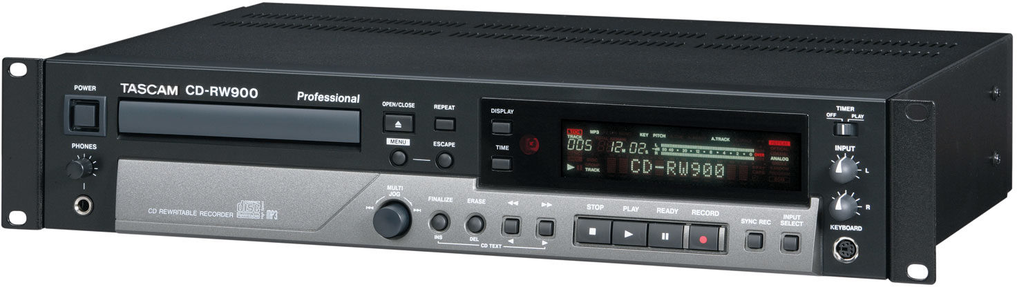 TASCAM CDRW900 CD Recorder with MP3 Playback, Angle
