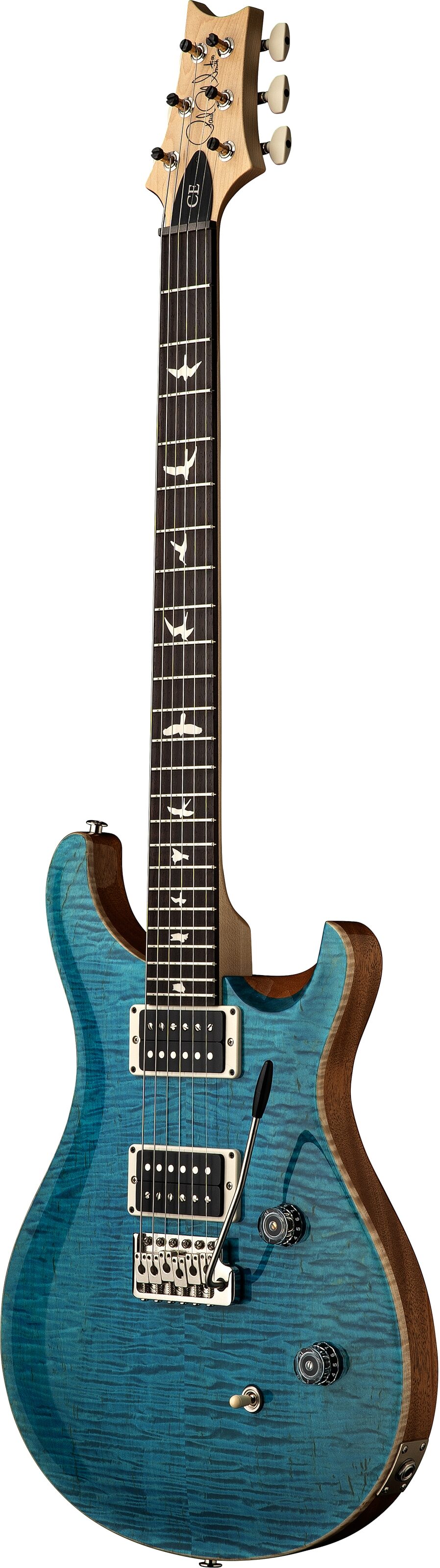 PRS Paul Reed Smith CE24 Electric Guitar (with Gig Bag), Carroll Blue, Action Position Back