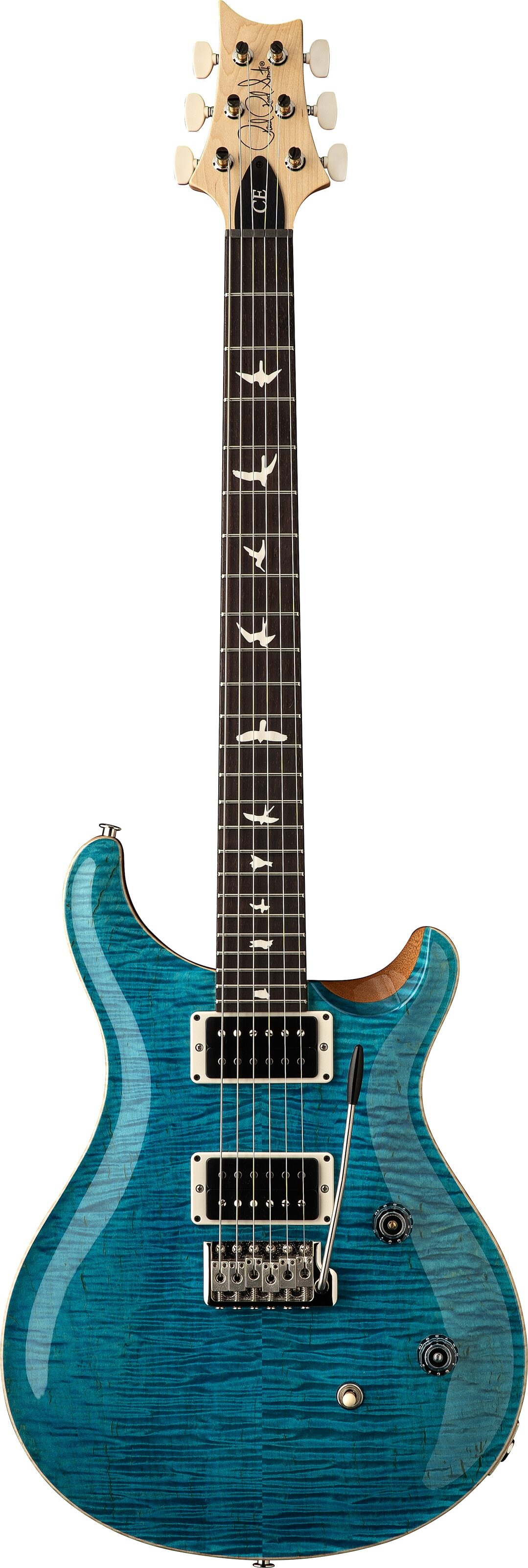 PRS Paul Reed Smith CE24 Electric Guitar (with Gig Bag), Carroll Blue, Action Position Back