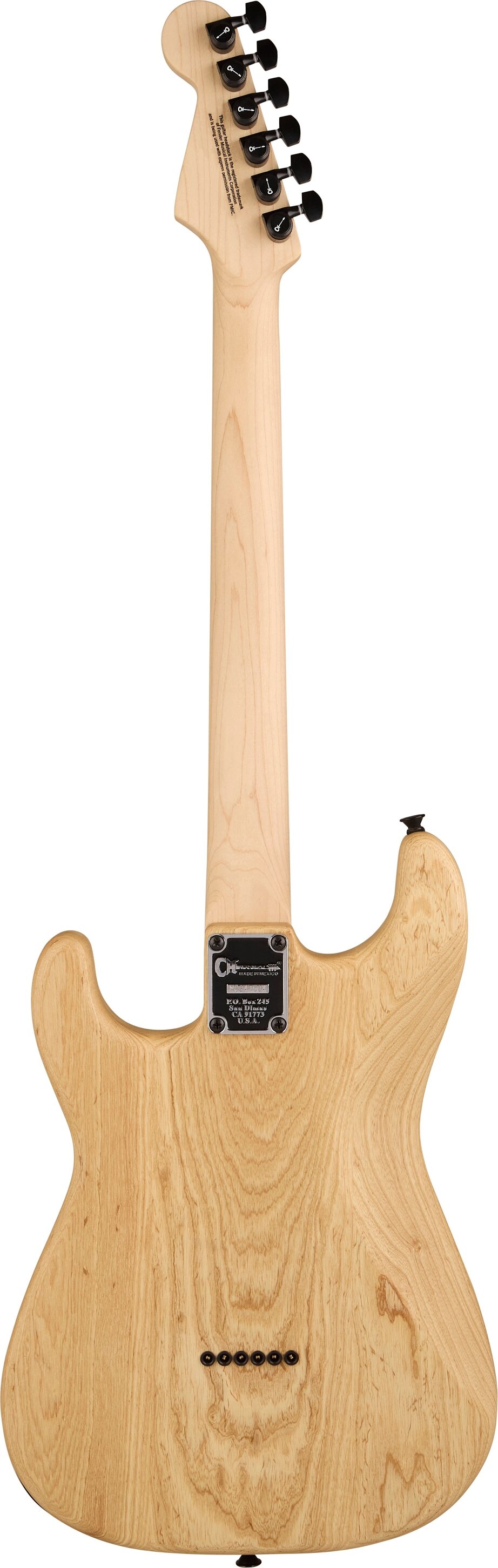 Charvel Pro-Mod So-Cal Style 1 HH HT Electric Guitar, Natural Ash, Action Position Back