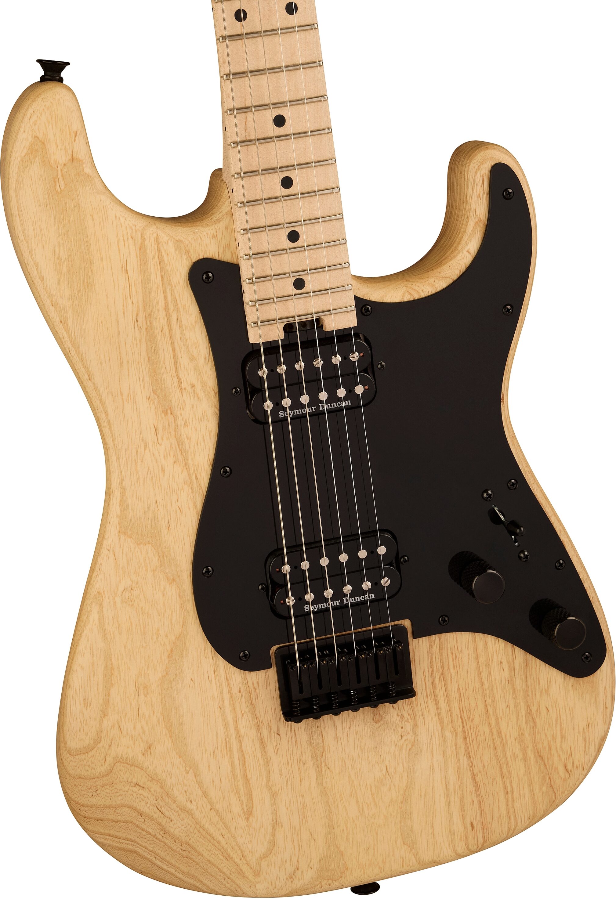Charvel Pro-Mod So-Cal Style 1 HH HT Electric Guitar, Natural Ash, Action Position Back
