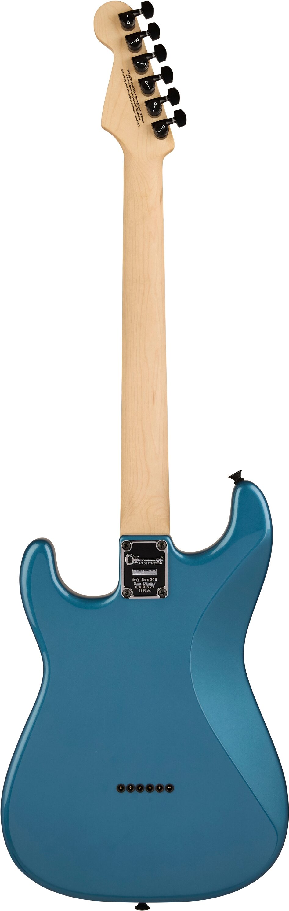 Charvel Pro-Mod So-Cal 1 HH HT Electric Guitar, with Rosewood Fingerboard, Pelham Blue, Action Position Back