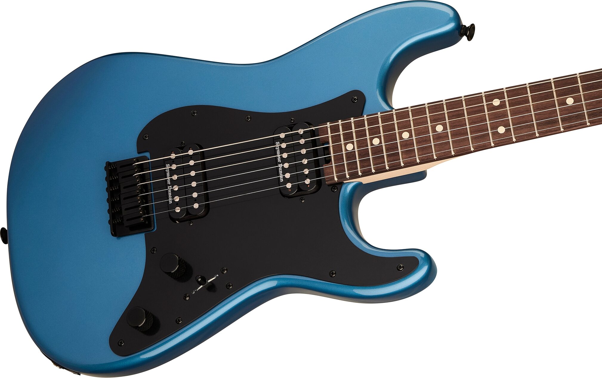 Charvel Pro-Mod So-Cal 1 HH HT Electric Guitar, with Rosewood Fingerboard, Pelham Blue, Action Position Back