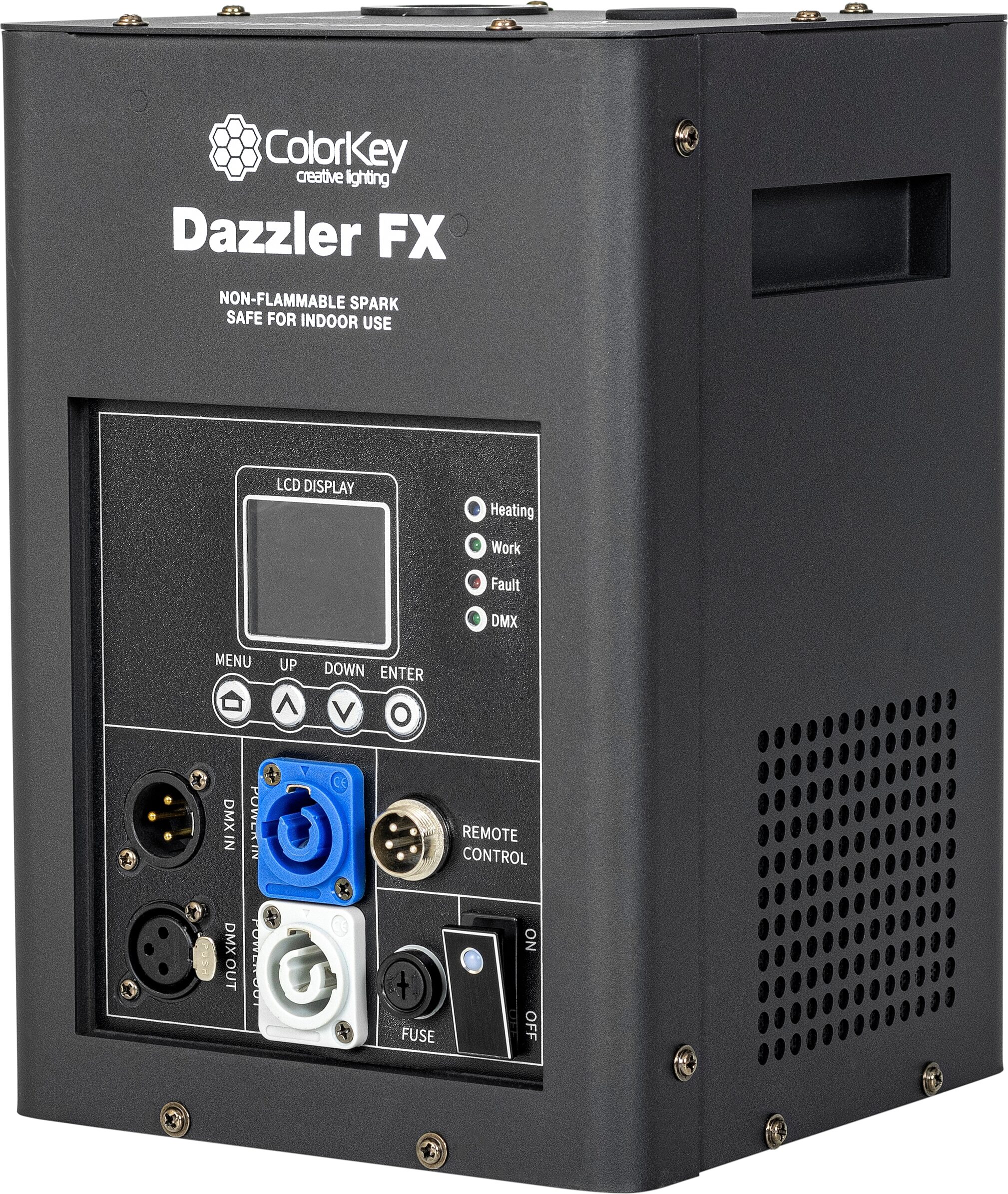 ColorKey Dazzler FX Cold Spark Machine, Action Position Back