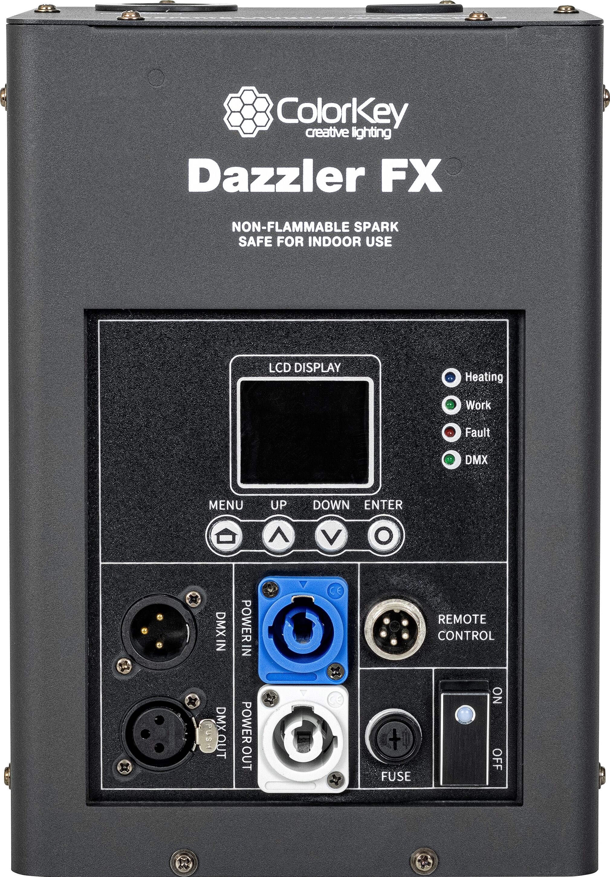 ColorKey Dazzler FX Cold Spark Machine, Action Position Front