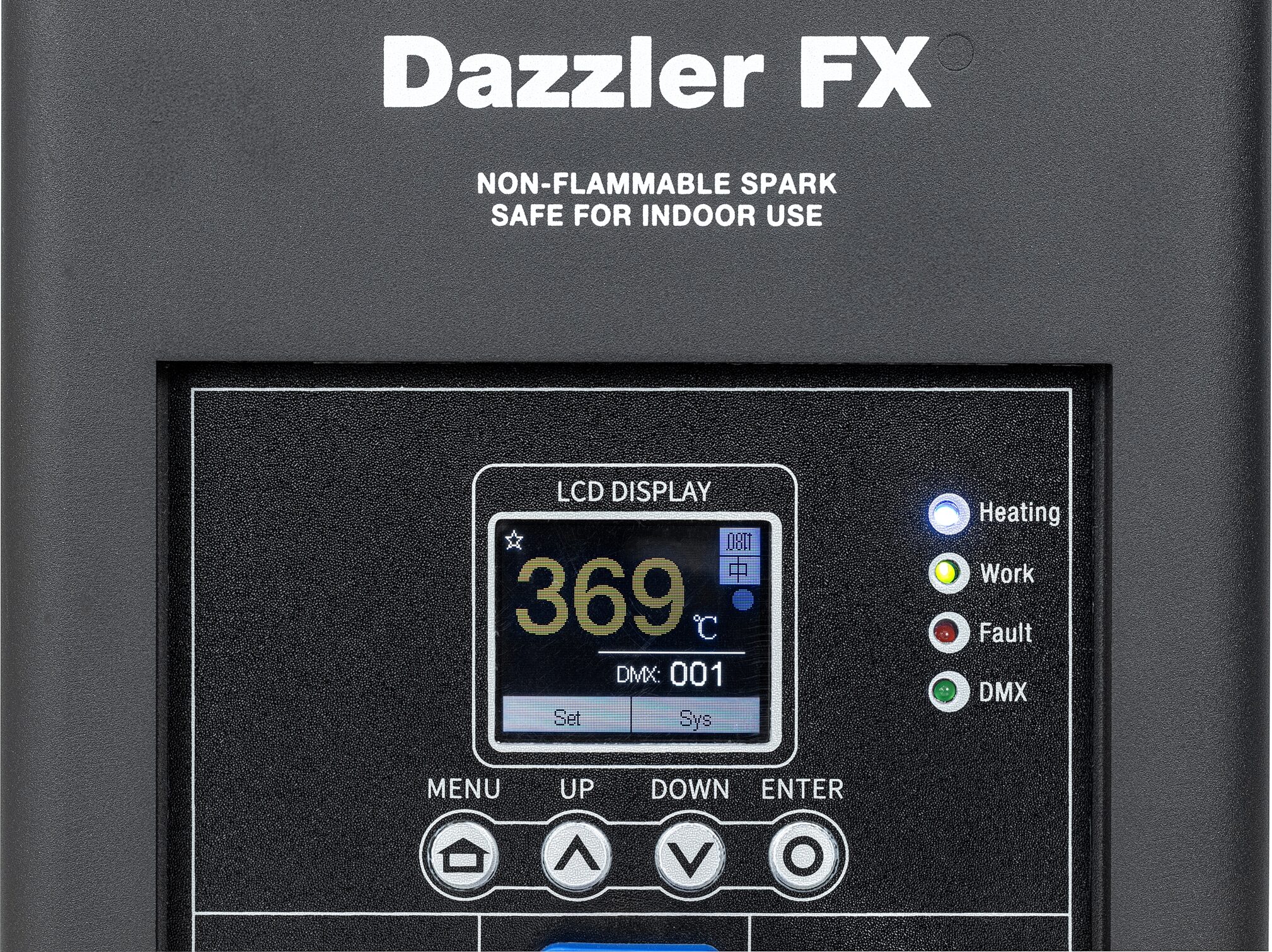 ColorKey Dazzler FX Cold Spark Machine, Action Position Front