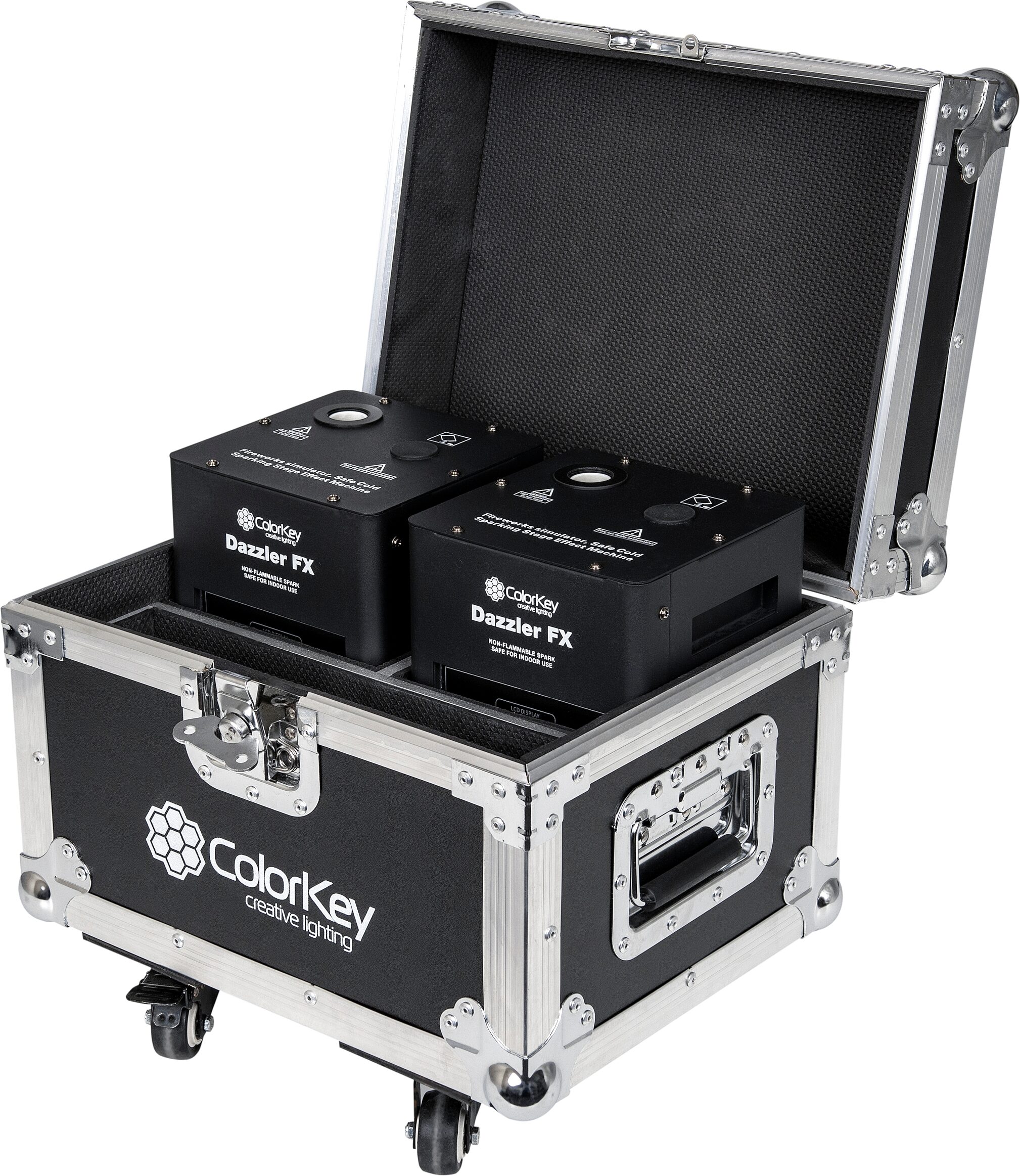 ColorKey Dazzler FX Cold Spark Machine, Action Position Front