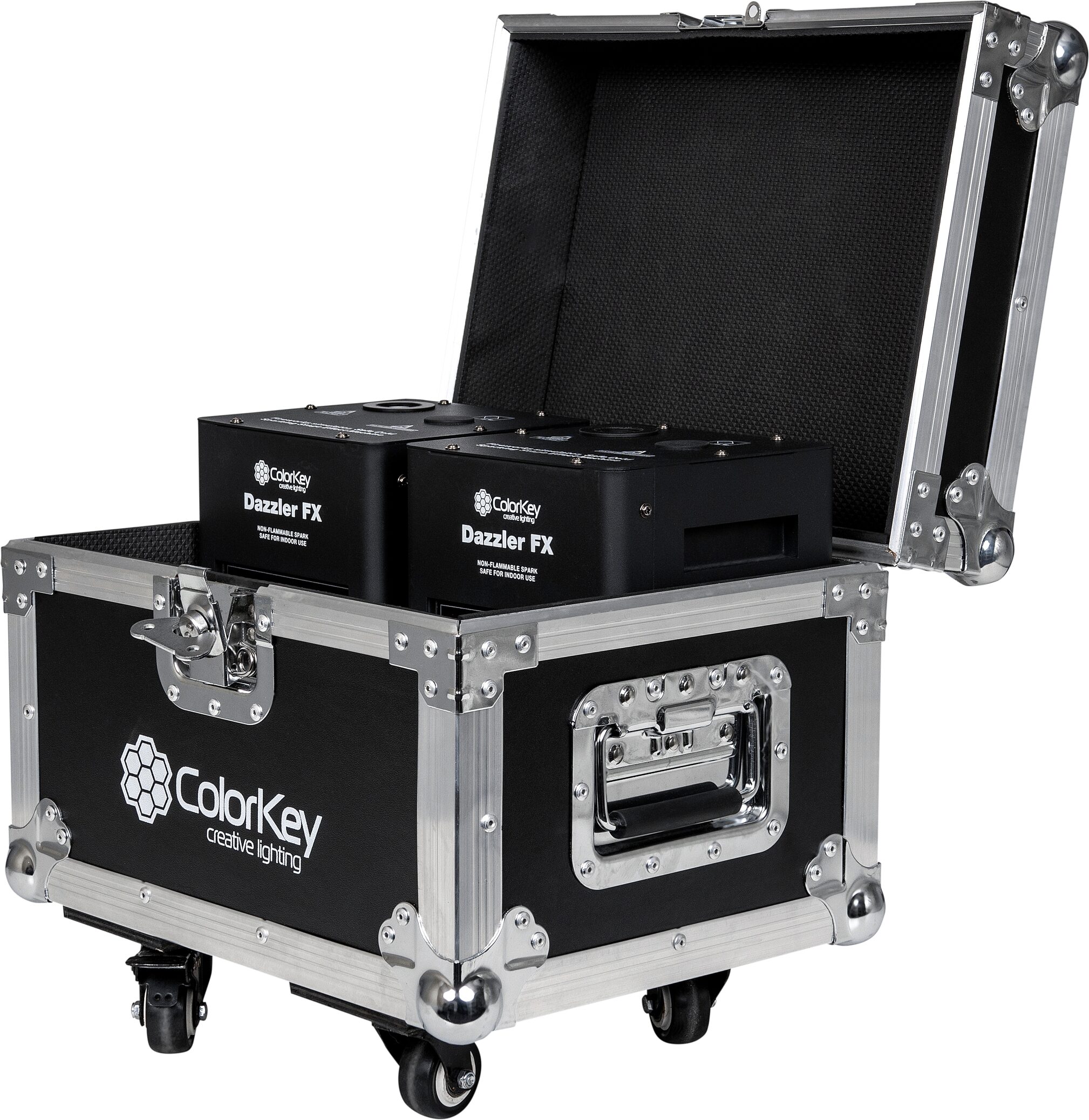 ColorKey Dazzler FX Cold Spark Machine, Action Position Front