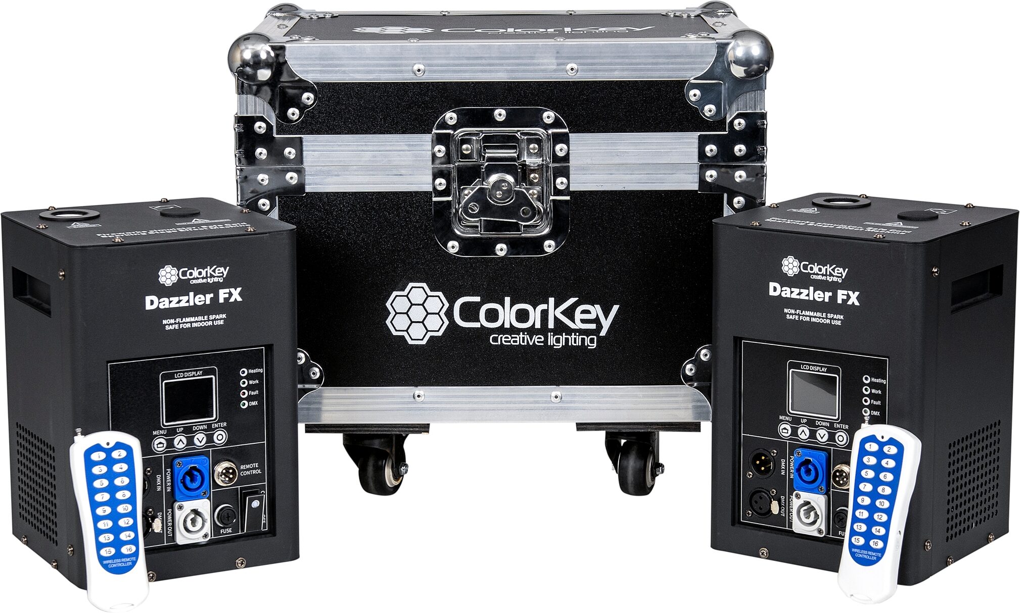 ColorKey Dazzler FX Cold Spark Machine, Action Position Front