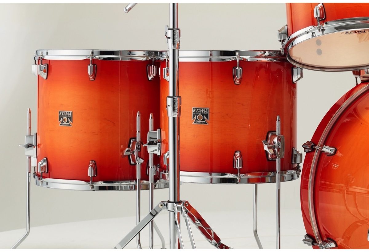 Tama CL72S Superstar Classic Drum Shell Kit, 7-Piece, Tangerine Lacquer Burst, Alt