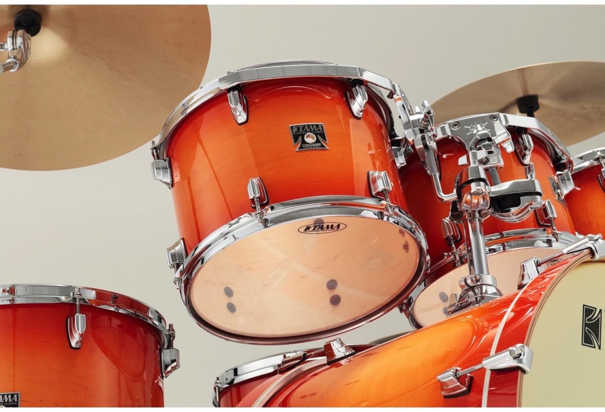 Tama CL72S Superstar Classic Drum Shell Kit, 7-Piece, Tangerine Lacquer Burst, Alt