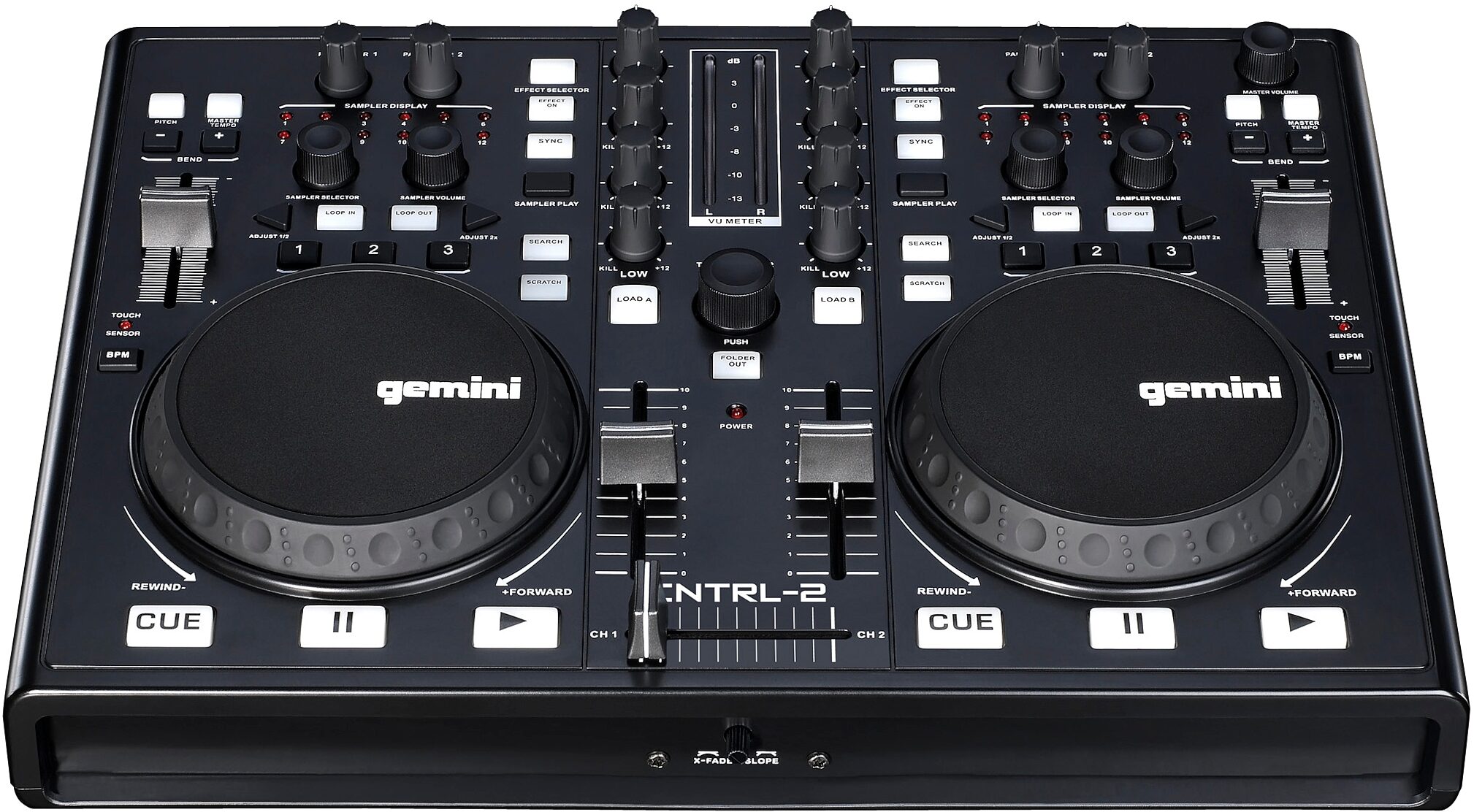 Gemini CNTRL-TWO USB/MIDI DJ Controller, Main