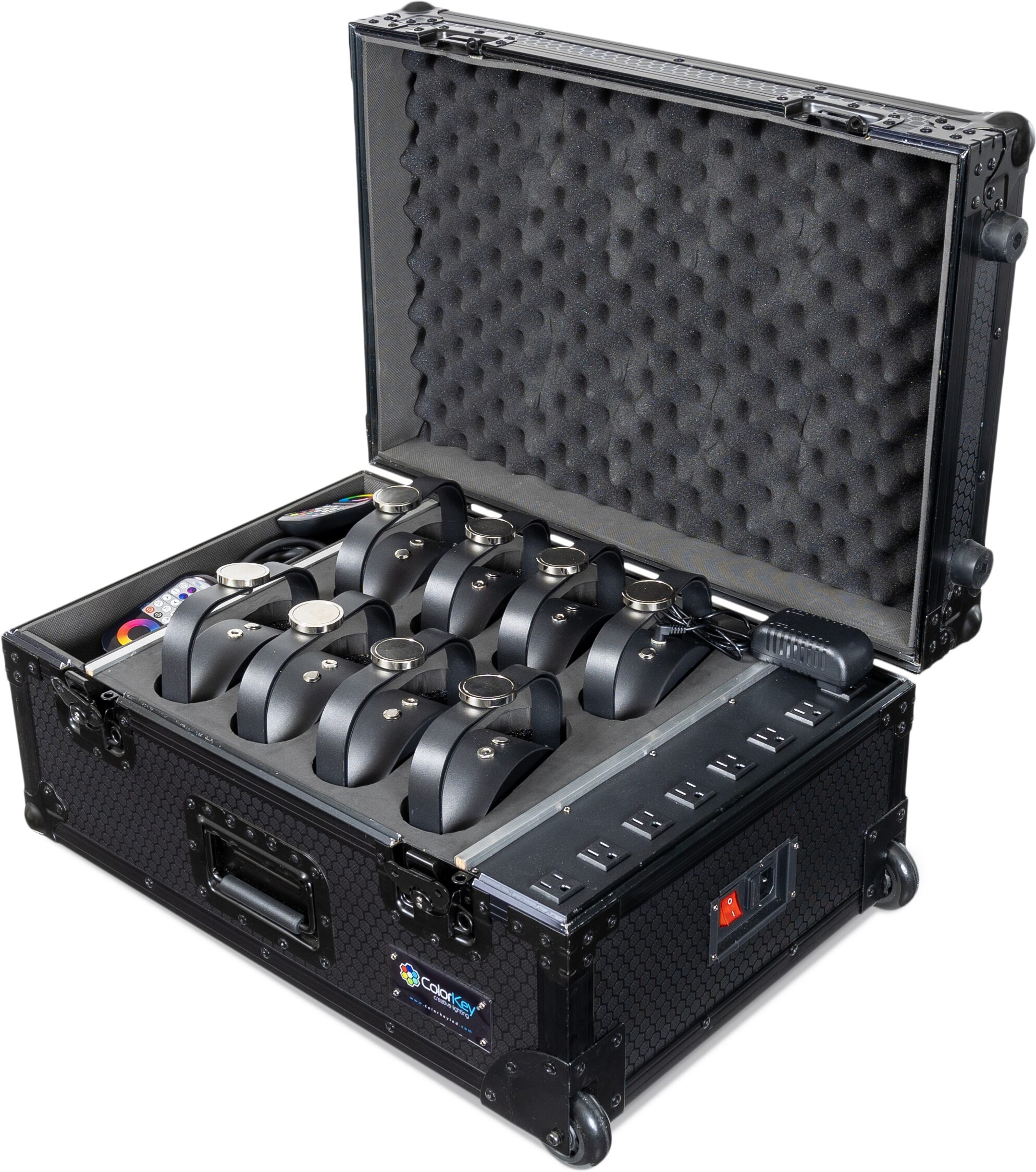 ColorKey 8-Piece Carrying Case for MobilePar HEX 5, New, Action Position Back