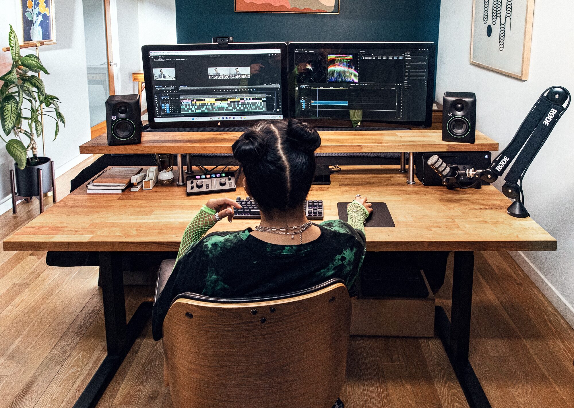 Mackie CR3.5BT Powered Studio Monitors, Pair, Action Position Back