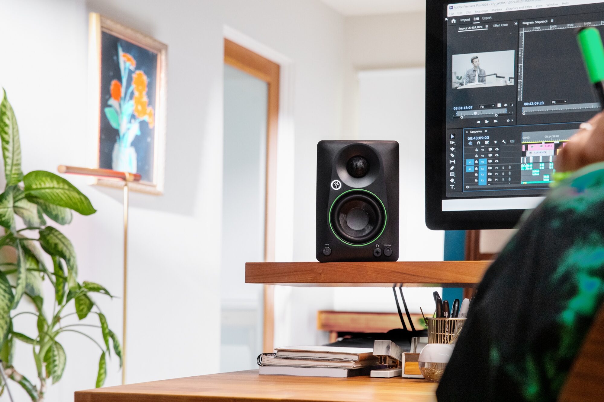 Mackie CR3.5BT Powered Studio Monitors, Pair, Action Position Back