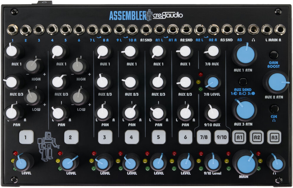 Cre8Audio Assembler Vintage Analog Audio Mixer, New, Action Position Back