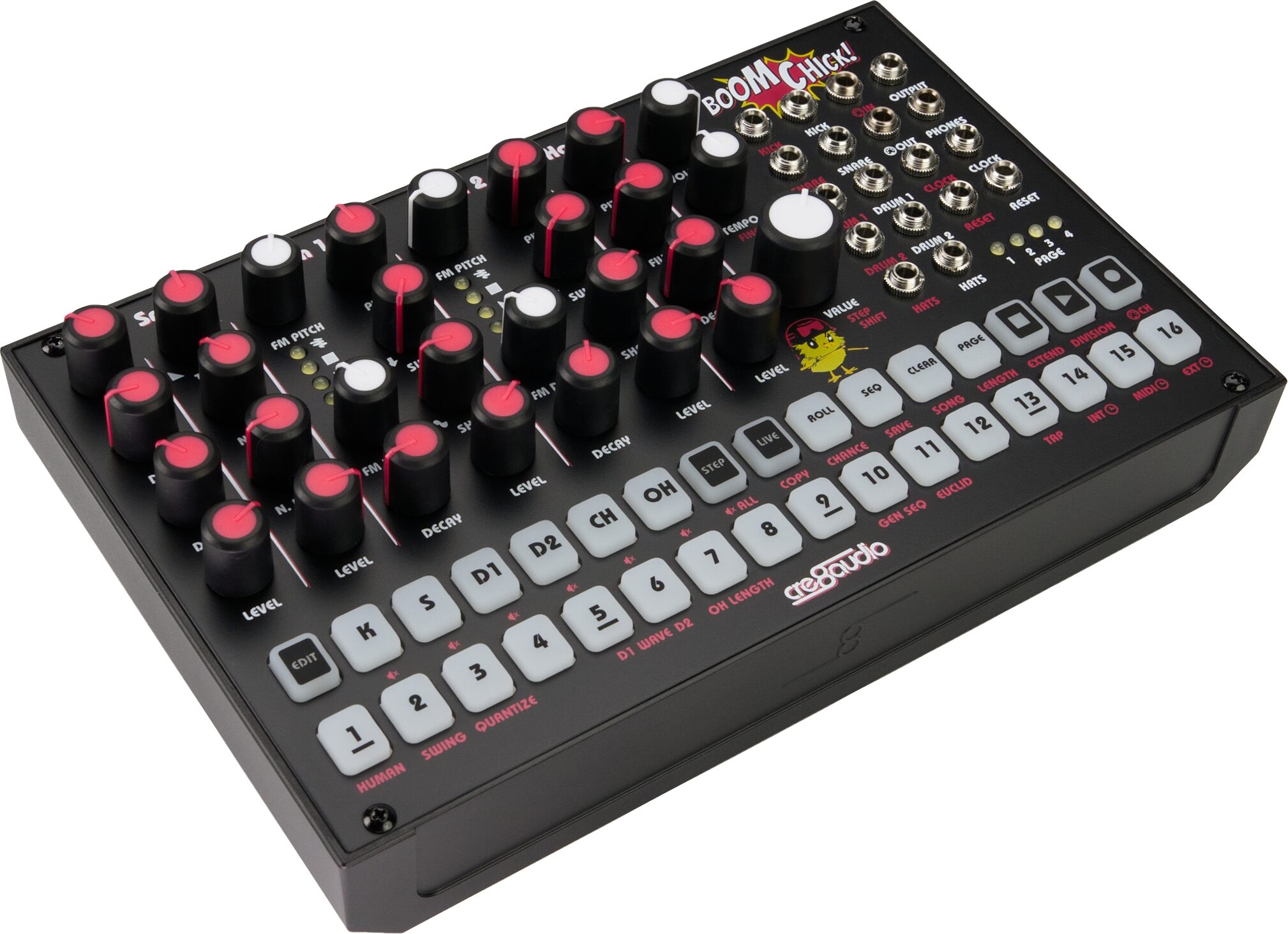 Cre8Audio Boom Chick Pure Analog Drum Machine, New, Action Position Back