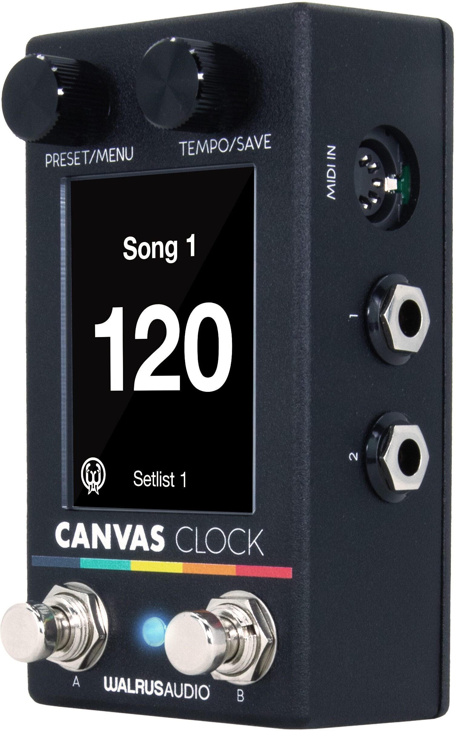 Walrus Audio Canvas Clock MIDI Sync Pedal, New, Action Position Back